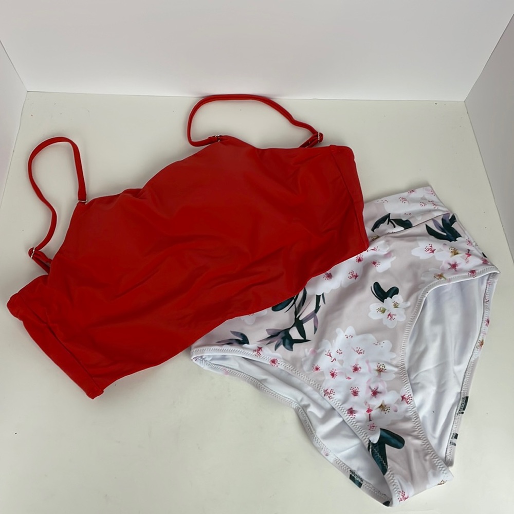 Cute New Remidoo Women's Self Tie Back Removable Straps 2 Piece Swimsuit Small